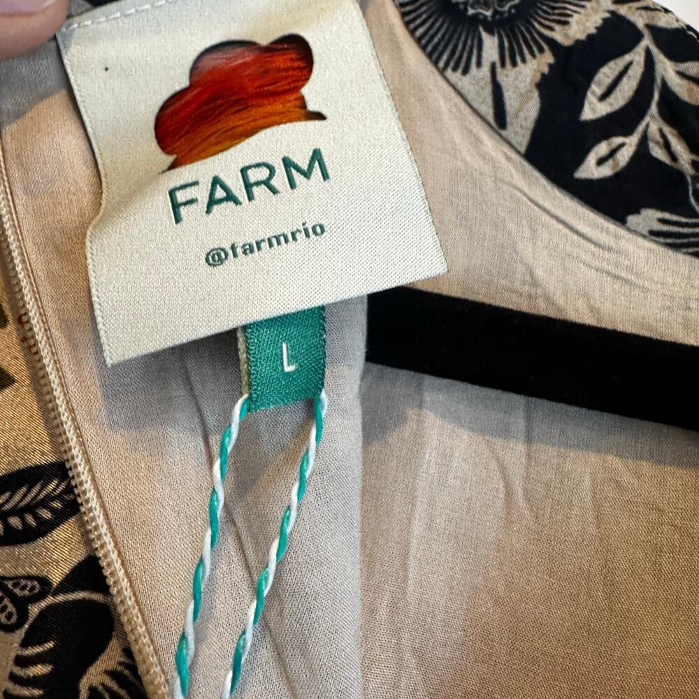 Farm Rio Women's Maxi Dress Long Sleeve Romantic Garden Size Large NWT - Picture 12 of 12